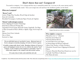 Don`t throw that out! Compost it!