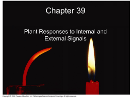 Chapter 39 Presentation-Plant Responses to Internal and External