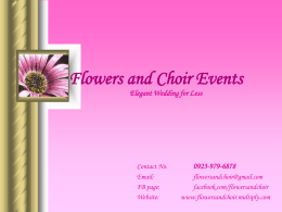 Flowers and Choir Events Elegant Wedding for Less