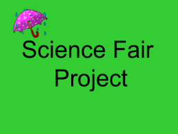 Science Fair Project - USC Upstate: Faculty