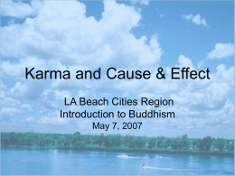 Karma and Cause & Effect