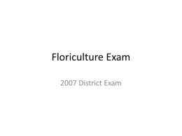 Floriculture Exam - Mid