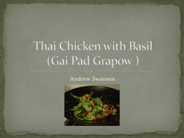 Process report: How to make Thai Basil Chicken