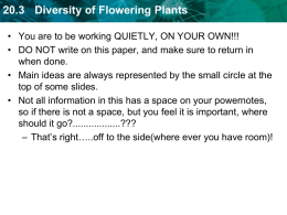 20.3 Diversity of Flowering Plants
