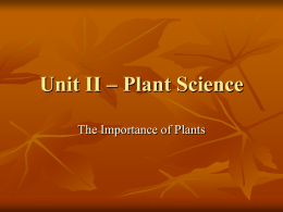 Unit 2 Plant Science PowerPoint