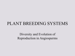 PLANT BREEDING SYSTEMS