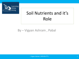 Plant nutrients and its role