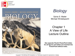 chapter 1 slides - Mrs. Brenner`s Biology
