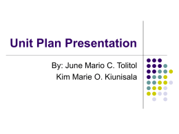 Unit Plan Presentation