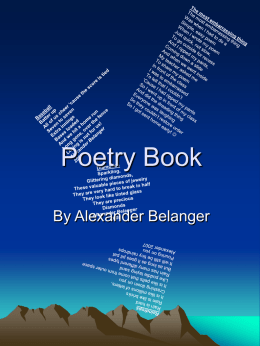 Poetry Book - wesalexander
