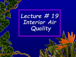 Lecture 13 Air Quality