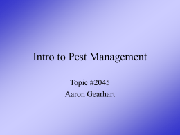 Intro to Pest Management