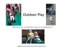 Creative Curriculum - Outdoor Play - MY NWRESD