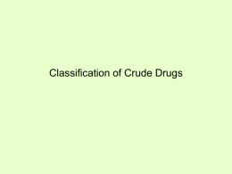 Unorganised Drugs