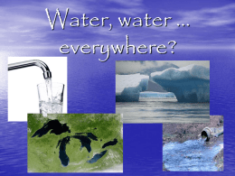 Water, water … everywhere?
