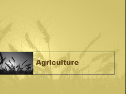 Agriculture - TeacherWeb