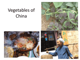 Important Plants of China - Eastern Illinois University