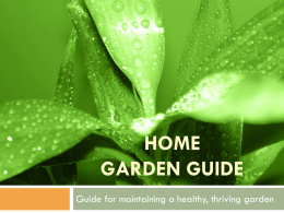 monthly garden guide - SANFORD COMMUNITY GARDEN