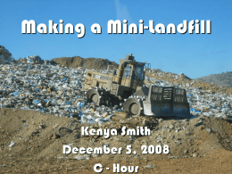 Making a Mini-Landfill - dpsrenenvironmentalscience