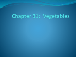 Chapter 31: Vegetables