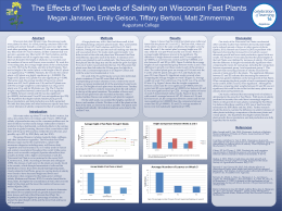 The Effects of Two Levels of Salinity on Wisconsin Fast Plants