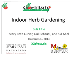 MG 21 Indoor Herb Gardening - University of Maryland Extension