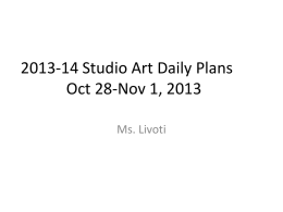 2013-14 Studio Art Daily Plans Oct 28