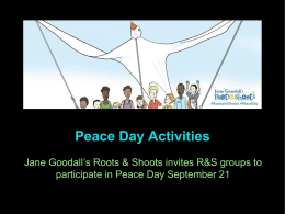 Activity Ideas for Peace Day