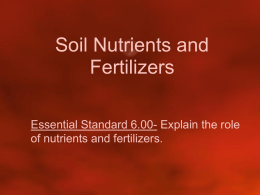 6.0 Fertilizers