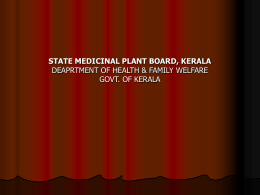 STATE MEDICINAL PLANT BPOARD, KERALA