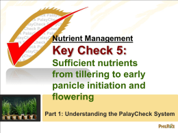 Learning Module on Nutrient Management