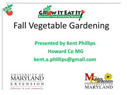 Fall Vegetable Gardening and Putting the Garden to Bed