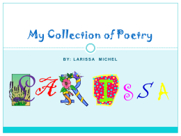 My Collection of Poetry