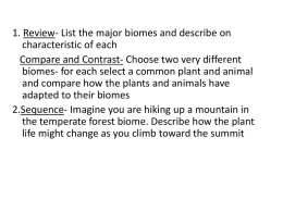 4.4 Biomes