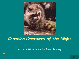 Canadian Creatures of the Night