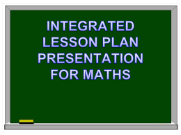 Lesson Plan Presentation for Math