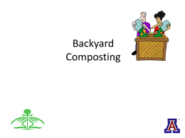 Backyard Composting - The University of Arizona Extension
