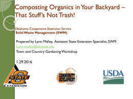 Lynn Malley Compostingx - Oklahoma Cooperative Extension
