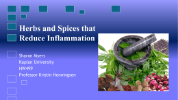 Herbs and Spices to Reduce Inflammation PowerPoint Presentation