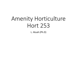 Amenity Horticulture Hort 253