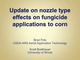 Update on nozzle type effects on fungicide applications to corn