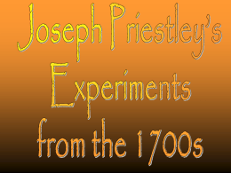 Joseph Priestley`s Experiments