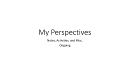 My Perspectives Unit1 ppt ongoing