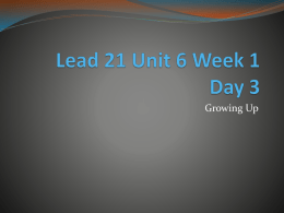 Lead 21 Unit 6 Week 1 Day 3