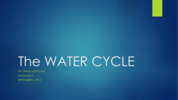 The WATER CYCLE