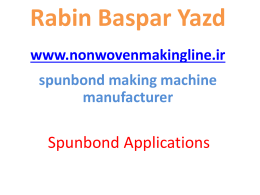 spunbond making machine manufacturer