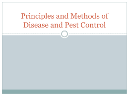 Principles of Disease and Insect Control