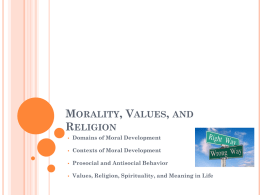 Morality, Values, and Religion