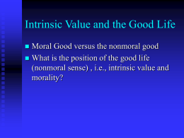Intrinsic Value and the Good Life