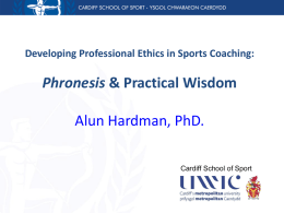 Alun Hardman - Developing Ethics in Sports Coaches